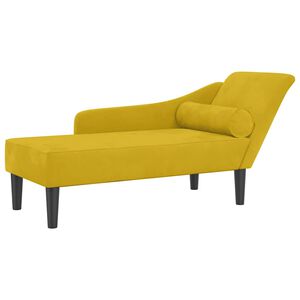 vidaXL Sof&aacute; div&aacute;n con cojines terciopelo amarillo