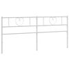vidaXL Cabecero de repuesto de metal blanco 193 cm