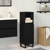 vidaXL Gabinete de Ba&ntilde;o con estante Roble Negro 30 x 30 x 100 cm