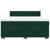 vidaXL Cama box spring con colch&oacute;n terciopelo verde oscuro 180x200 cm