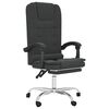 vidaXL Silla de oficina reclinable masaje cuero sint&eacute;tico negro