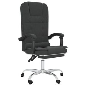 vidaXL Silla de oficina reclinable masaje cuero sint&eacute;tico negro