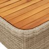 vidaXL Mesa de jard&iacute;n rat&aacute;n sint&eacute;tico madera acacia beige 90x55x71 cm