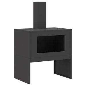 vidaXL Hoguera Negro 60 x 40 x 96 cm Acero