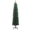 vidaXL &Aacute;rbol de Navidad artificial delgado y soporte PVC verde 210 cm