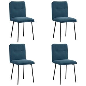 vidaXL Sillas de comedor 4 unidades terciopelo azul