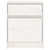 vidaXL Mesita de noche madera maciza de pino blanca 40x31x50 cm