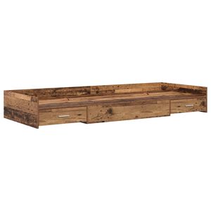 vidaXL Estructura de cama con cabecera Madera Vieja 100 x 200 cm