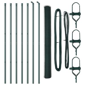 vidaXL Poste de Valla Verde