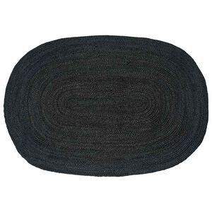 vidaXL Alfombras de &aacute;rea Gris oscuro 122 x 183 cm yute