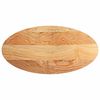 vidaXL Tablero de mesa ovalado madera maciza de roble 120x60x2 cm