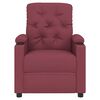 vidaXL Sill&oacute;n reclinable el&eacute;ctrico tela rojo tinto