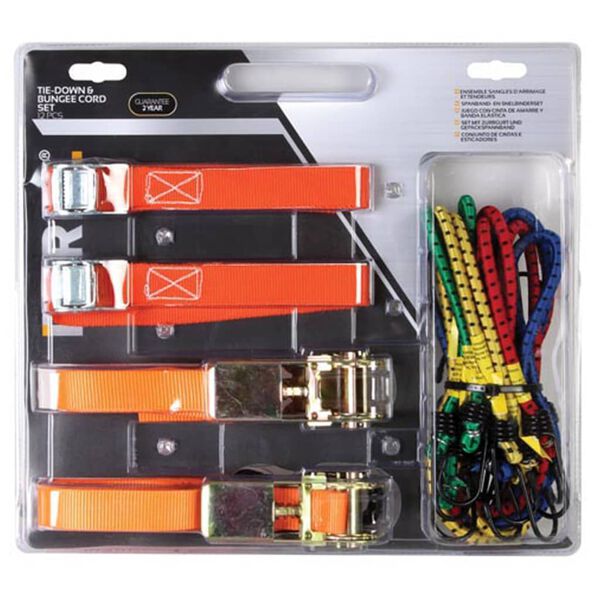 Perel Juego de cuerdas el&aacute;sticas y de amarre 12 piezas