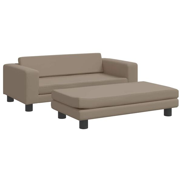 vidaXL Cama de perros extensión cuero sintético capuchino 100x50x30 cm