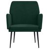 vidaXL Sill&oacute;n de terciopelo verde oscuro 62x79x79 cm