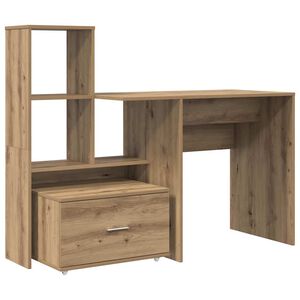 vidaXL Escritorio Roble artisan Madera de ingenier&iacute;a