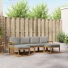 vidaXL Conjunto de sof&aacute;s de exterior 6 pcs Gris Natural y Claro
