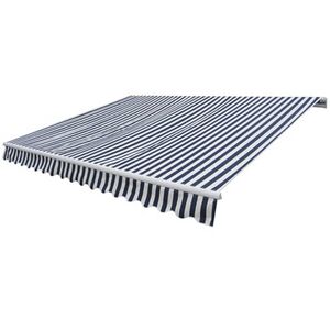 vidaXL Toldo plegable de operaci&oacute;n manual 300 cm azul y blanco