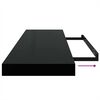 vidaXL Estante flotante de pared MDF negro brillante 80x23,5x3,8 cm