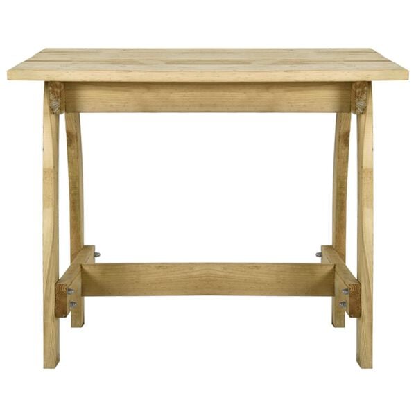 vidaXL Mesa de jardín de madera de pino impregnada 110x74x75 cm