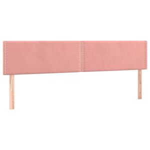 vidaXL Cabeceros terciopelo rosa 180x5x78/88 cm