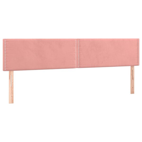 vidaXL Cabeceros terciopelo rosa 180x5x78/88 cm