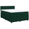 vidaXL Cama box spring con colch&oacute;n terciopelo verde oscuro 160x200 cm
