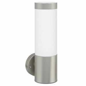 vidaXL Luz de pared exterior Plateado 12 x 8,5 x 27 cm