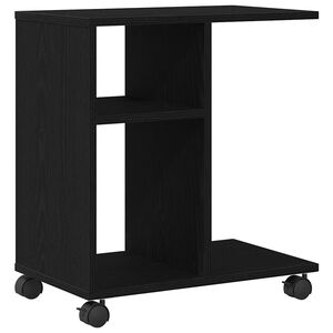 vidaXL Mesa Auxiliar Roble negro 50 x 30 x 55 cm Madera de ingenier&iacute;a