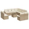 vidaXL Set de sof&aacute;s de jard&iacute;n 12 pzas y cojines rat&aacute;n sint&eacute;tico marr&oacute;n