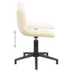 vidaXL Silla de comedor giratoria de terciopelo crema