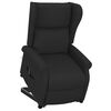 vidaXL Sillón elevable tela negro