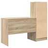 vidaXL Escritorio con caj&oacute;n 2 pcs Roble Sonoma