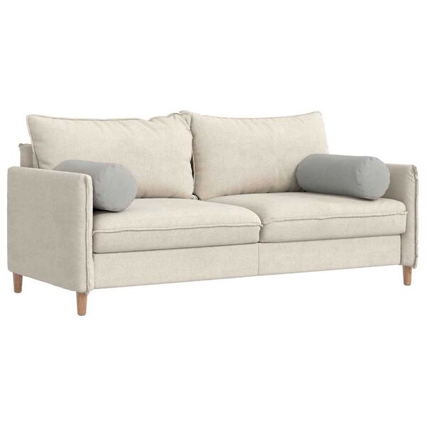 vidaXL Cojines Bolster 2 pcs Gris Claro Ø 25 x 70 cm