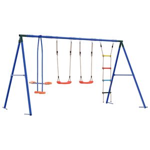 vidaXL Juego de Columpios Exterior Multicolor 330 x 185 x 185 cm