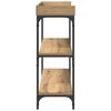 vidaXL Mesa Consola con estante Roble artisan 100 x 30 x 80 cm