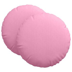vidaXL Cojines para asiento 2 pcs Rosa &Oslash;80 x 29 cm tela