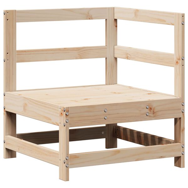 vidaXL Juego de sof&aacute;s de jard&iacute;n 3 piezas madera maciza de pino