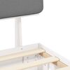 vidaXL Estructura de Cama con Cabecera Tapizada Gris Claro 90 x 190 cm