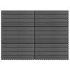 vidaXL Baldosas 6 unidades WPC gris 1m&sup2; 60x30 cm
