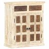 vidaXL Aparador blanco de madera maciza de mango 65x30x75 cm