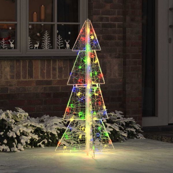 vidaXL &Aacute;rbol de Navidad con 100 LED Multicolor 120 cm Acr&iacute;lico