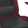 vidaXL Silla gaming con reposapi&eacute;s cuero sint&eacute;tico negro rojo tinto