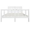 vidaXL Estructura de cama de madera maciza blanco 150x200 cm