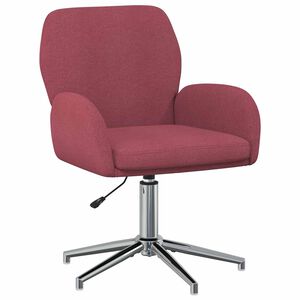 vidaXL Silla de escritorio giratoria 54 x 58 x 90 cm Rojo vino Tela
