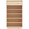 vidaXL Armario zapatero de madera maciza de pino 60x34x105 cm