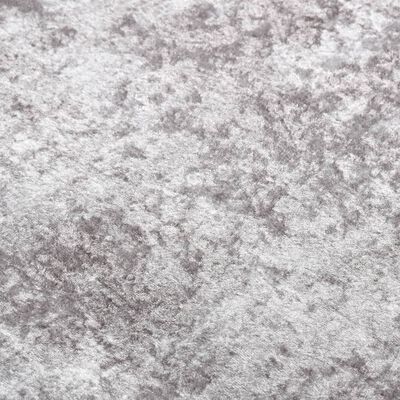 vidaXL Alfombra lavable antideslizante gris 160x230 cm