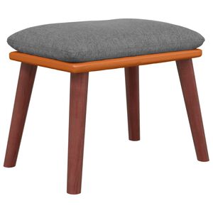 vidaXL Reposapi&eacute;s tela y cuero sint&eacute;tico gris claro 45x29,5x35 cm