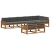 vidaXL Conjunto de sof&aacute;s de exterior 8 pcs Natural y Antracita
