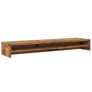vidaXL Soporte mesa pantalla madera ingeniería envejecida 100x24x13 cm